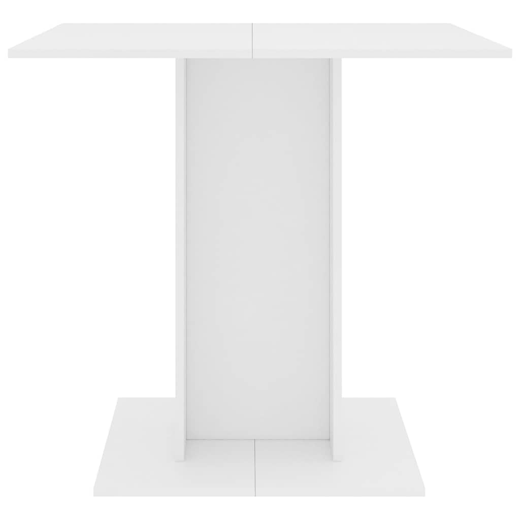 Tavolo da Pranzo Bianco 80x80x75 cm in Legno Multistrato | homemem39