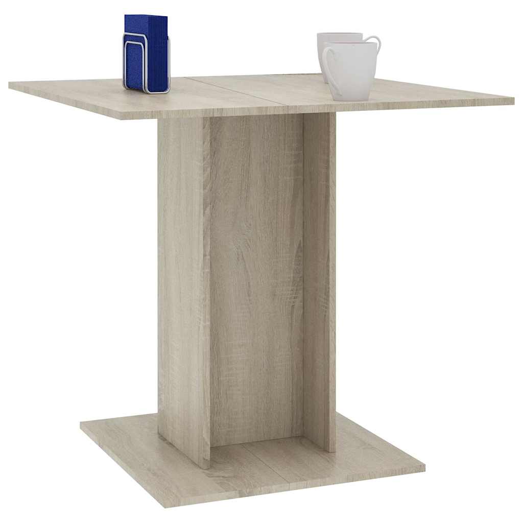 Tavolo da Pranzo Rovere Sonoma 80x80x75cm in Legno Multistrato | homemem39