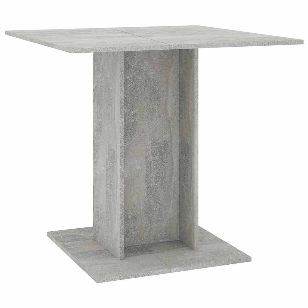 Tavolo da Pranzo Grigio Cemento 80x80x75 cm Legno Multistrato | homemem39