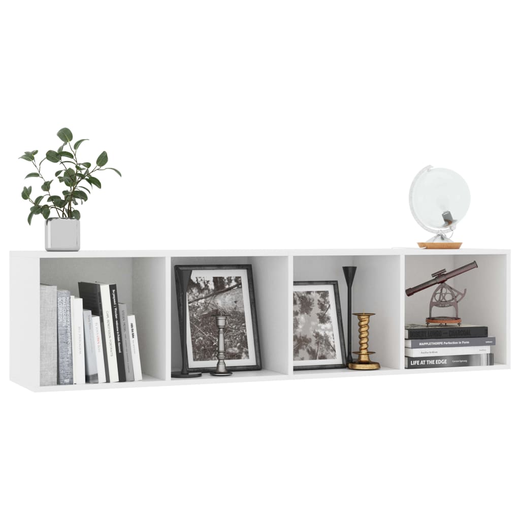 Libreria/Mobile TV Bianco 143x30x36 cm | homemem39