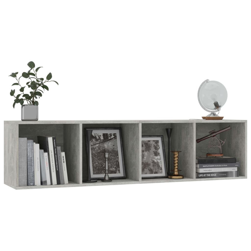 Libreria/Mobile TV Grigio Cemento 143x30x36 cm | homemem39