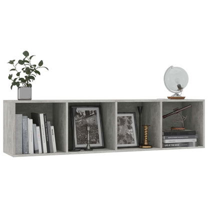 Libreria/Mobile TV Grigio Cemento 143x30x36 cm | homemem39