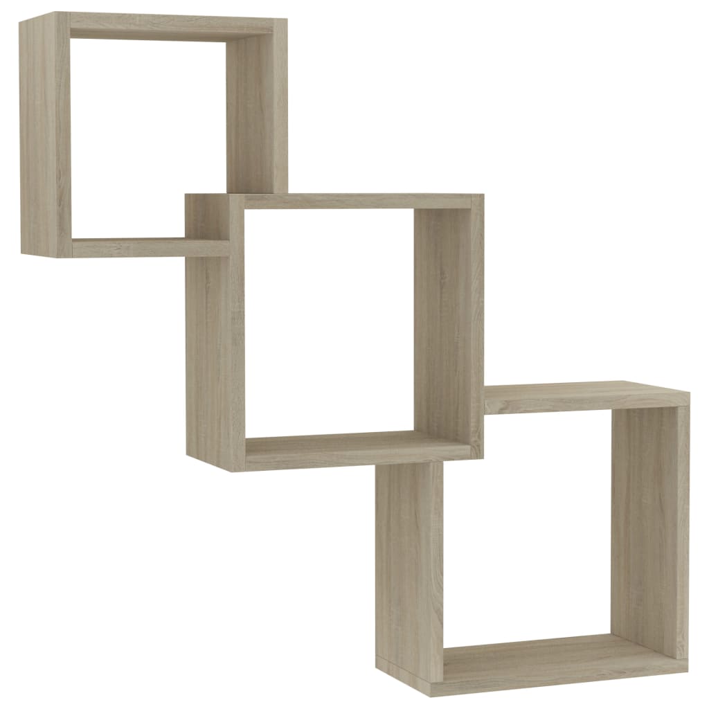 Mensole a Muro Cubiche in Rovere Sonoma 68x15x68cm Truciolato | homemem39