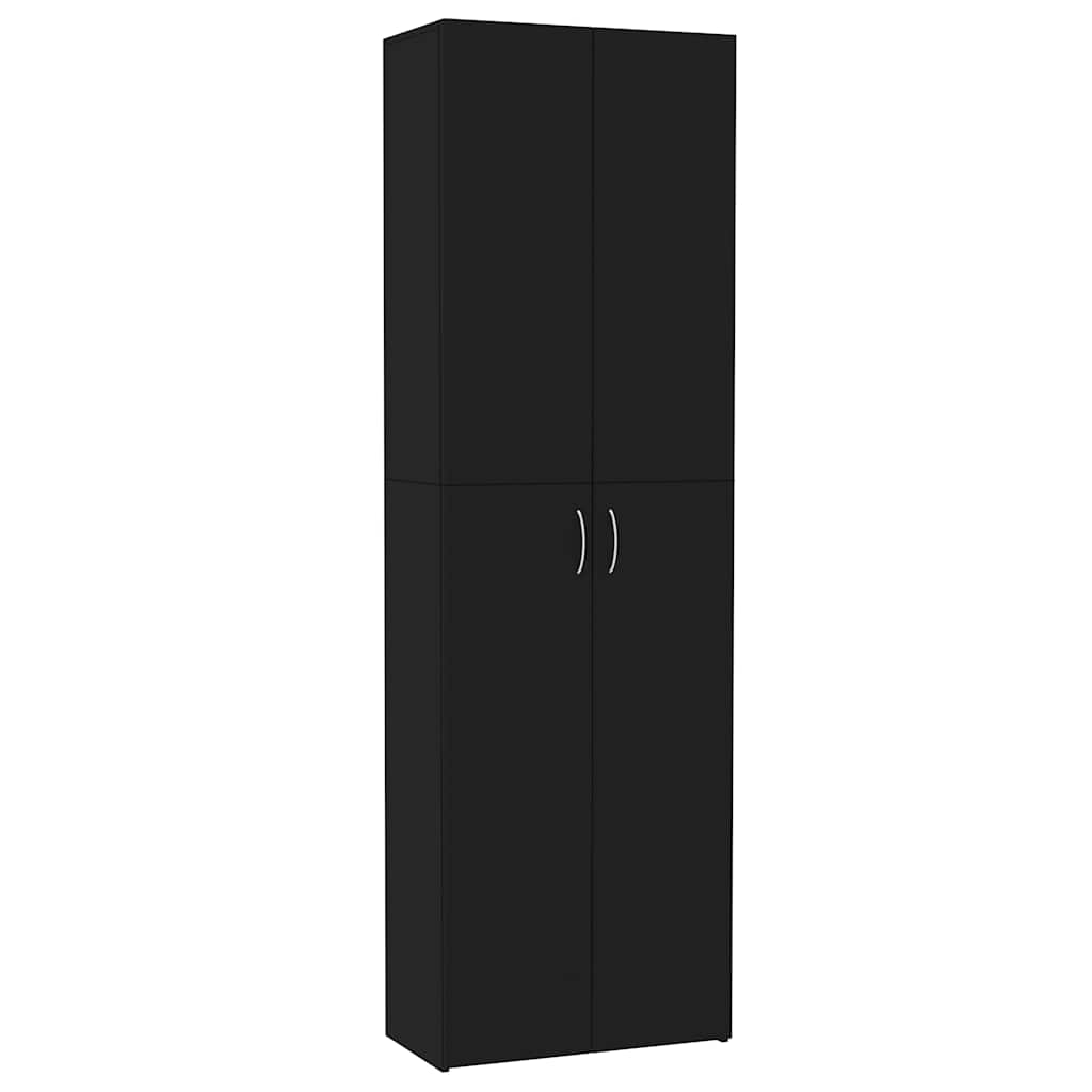 Armadio per Ufficio Nero 60x32x190 cm in Legno Multistrato - homemem39