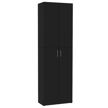 Armadio per Ufficio Nero 60x32x190 cm in Legno Multistrato - homemem39