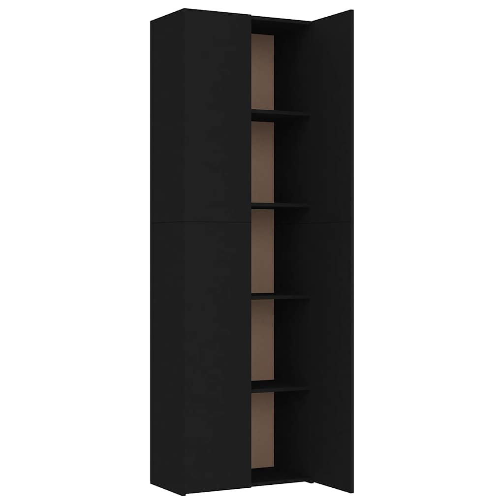 Armadio per Ufficio Nero 60x32x190 cm in Legno Multistrato - homemem39