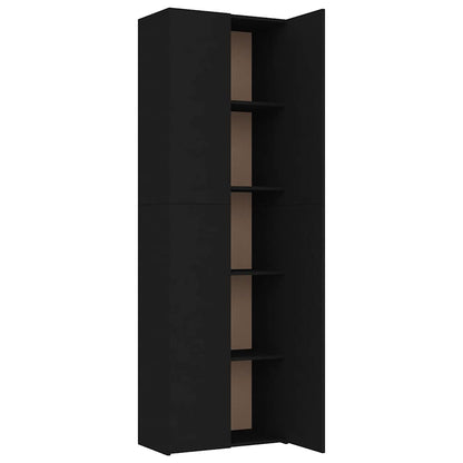 Armadio per Ufficio Nero 60x32x190 cm in Legno Multistrato - homemem39