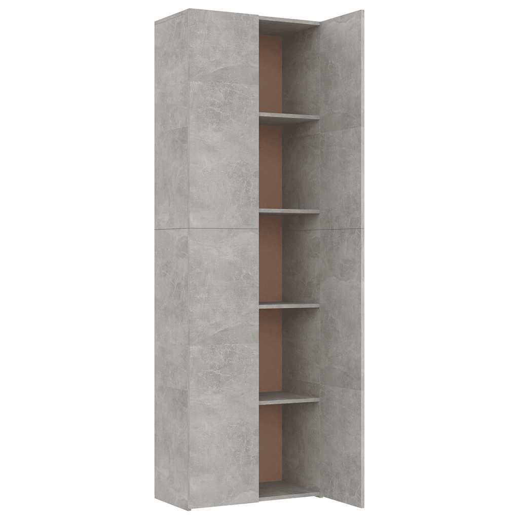 Armadio da Ufficio Grigio Cemento 60x32x190cm Legno Multistrato - homemem39