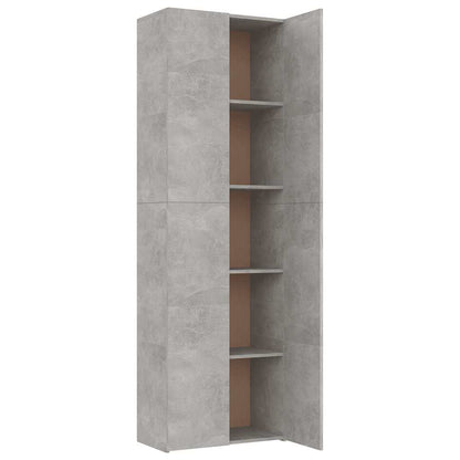 Armadio da Ufficio Grigio Cemento 60x32x190cm Legno Multistrato - homemem39