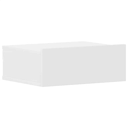 Comodino Pensile Bianco 40x30x15 cm in Legno Multistrato - homemem39