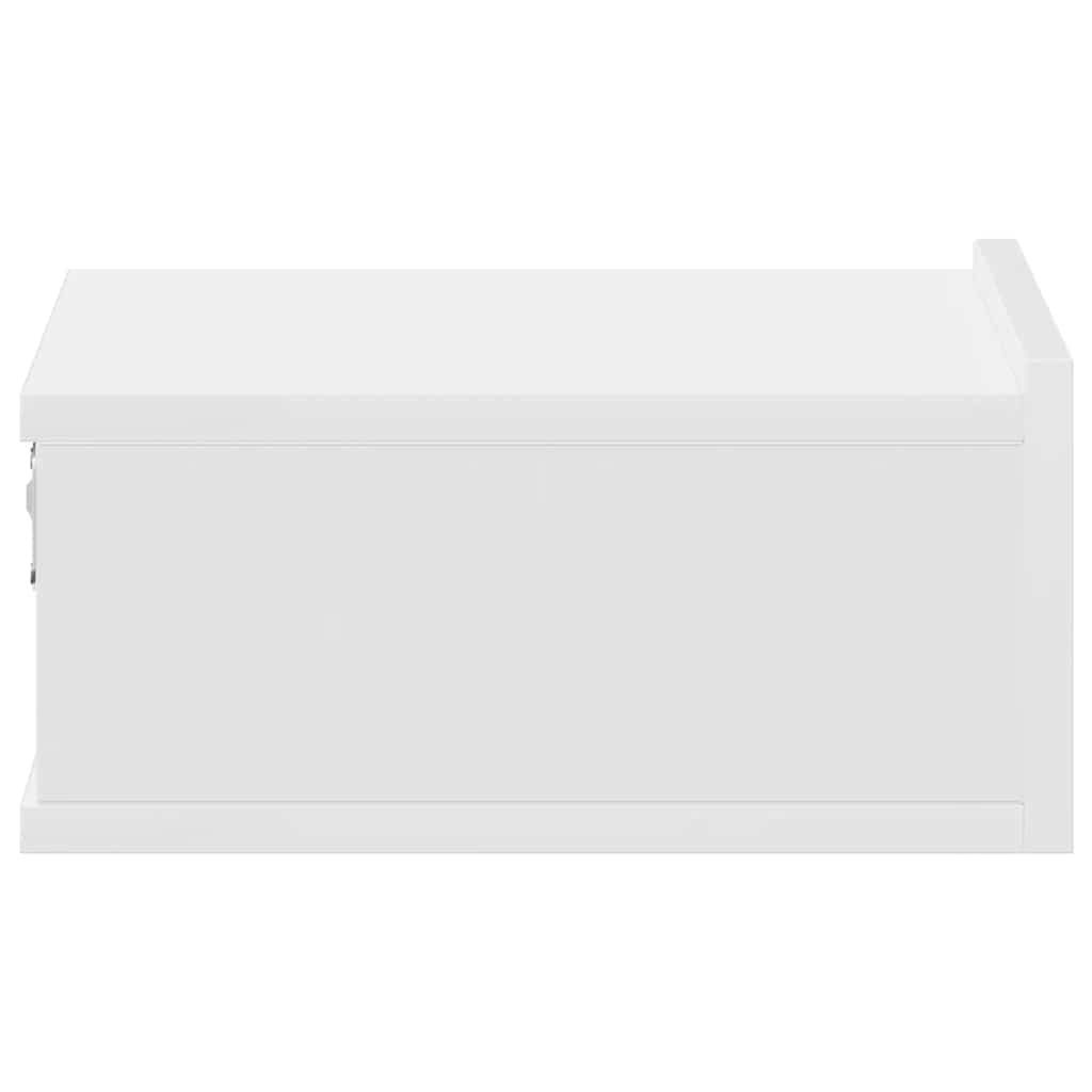 Comodini Pensili 2pz Bianchi 40x30x15 cm in Legno Multistrato - homemem39