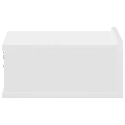 Comodini Pensili 2pz Bianchi 40x30x15 cm in Legno Multistrato - homemem39