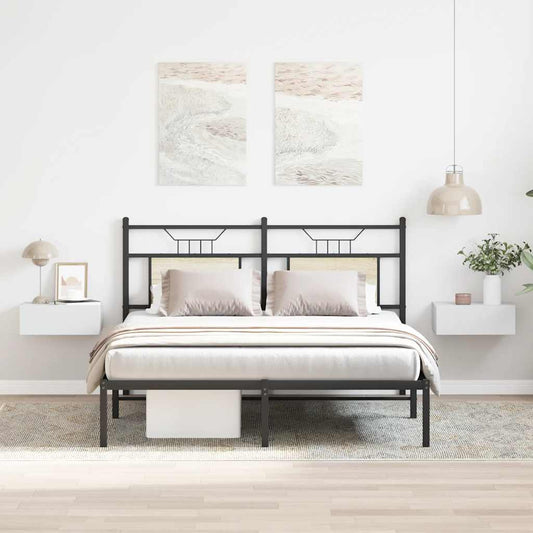 Comodini Pensili 2pz Bianchi 40x30x15 cm in Legno Multistrato - homemem39