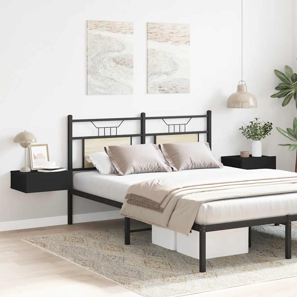 Comodini Pensili 2pz Neri 40x30x15 cm in Legno Multistrato - homemem39