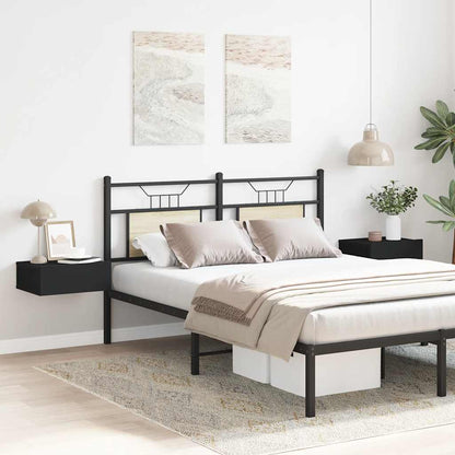 Comodini Pensili 2pz Neri 40x30x15 cm in Legno Multistrato - homemem39