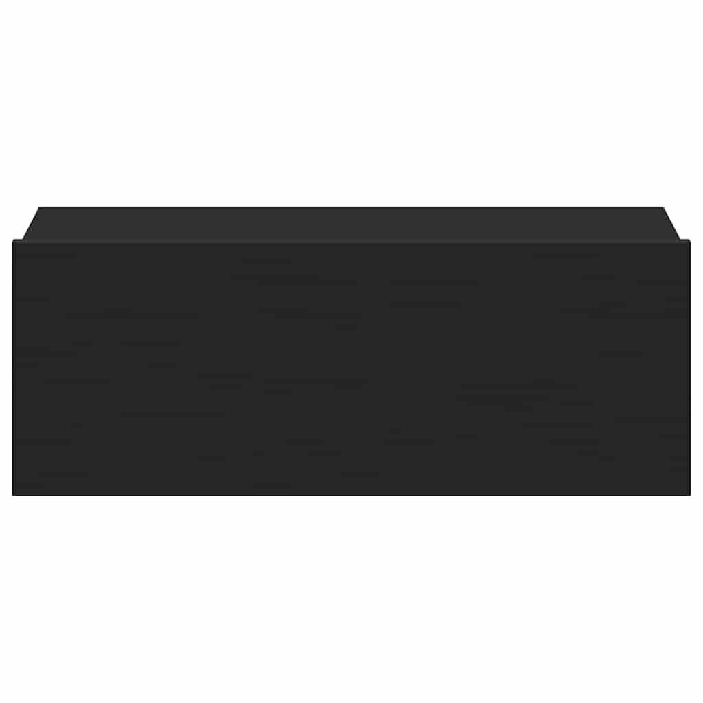 Comodini Pensili 2pz Neri 40x30x15 cm in Legno Multistrato - homemem39