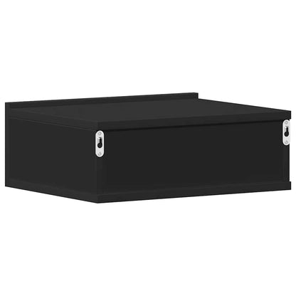 Comodini Pensili 2pz Neri 40x30x15 cm in Legno Multistrato - homemem39