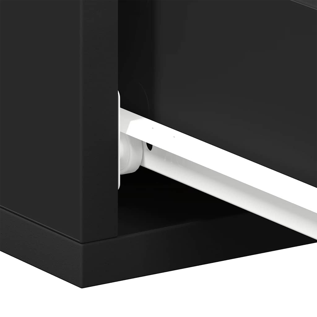 Comodini Pensili 2pz Neri 40x30x15 cm in Legno Multistrato - homemem39