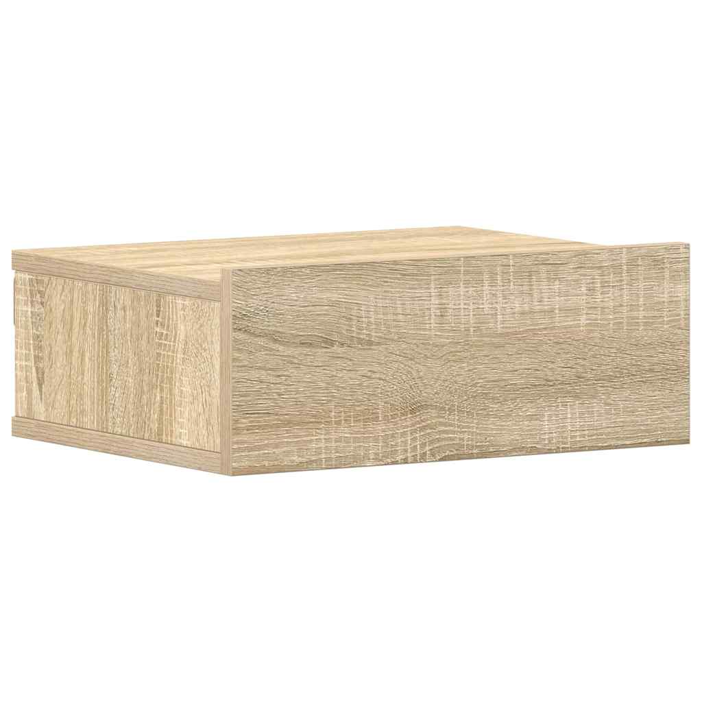 Comodino Pensile Rovere Sonoma 40x30x15 cm in Legno Multistrato - homemem39