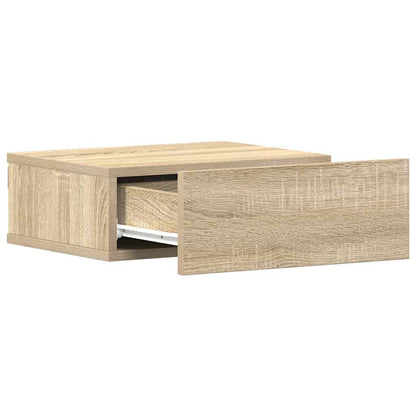 Comodino Pensile Rovere Sonoma 40x30x15 cm in Legno Multistrato | homemem39