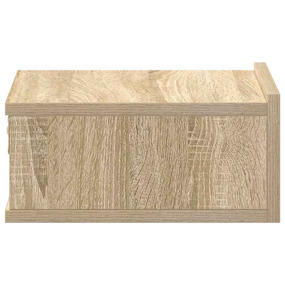 Comodino Pensile Rovere Sonoma 40x30x15 cm in Legno Multistrato - homemem39