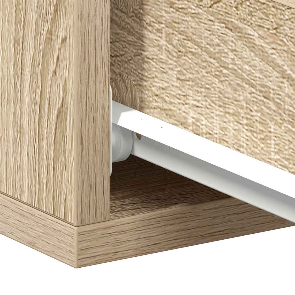 Comodino Pensile Rovere Sonoma 40x30x15 cm in Legno Multistrato - homemem39