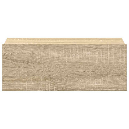 Comodini Pensili 2pz Rovere Sonoma 40x30x15cm Legno Multistrato - homemem39