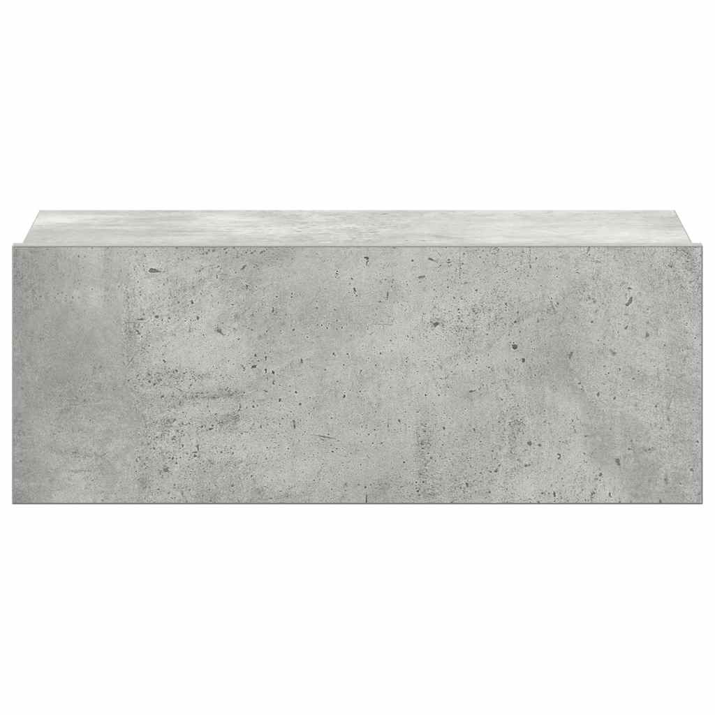 Comodino Pensile Grigio Cemento 40x30x15cm in Legno Multistrato - homemem39