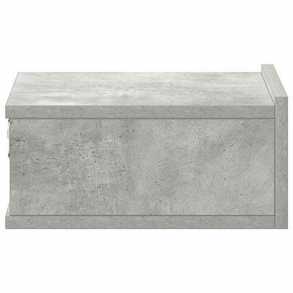 Comodino Pensile Grigio Cemento 40x30x15cm in Legno Multistrato - homemem39