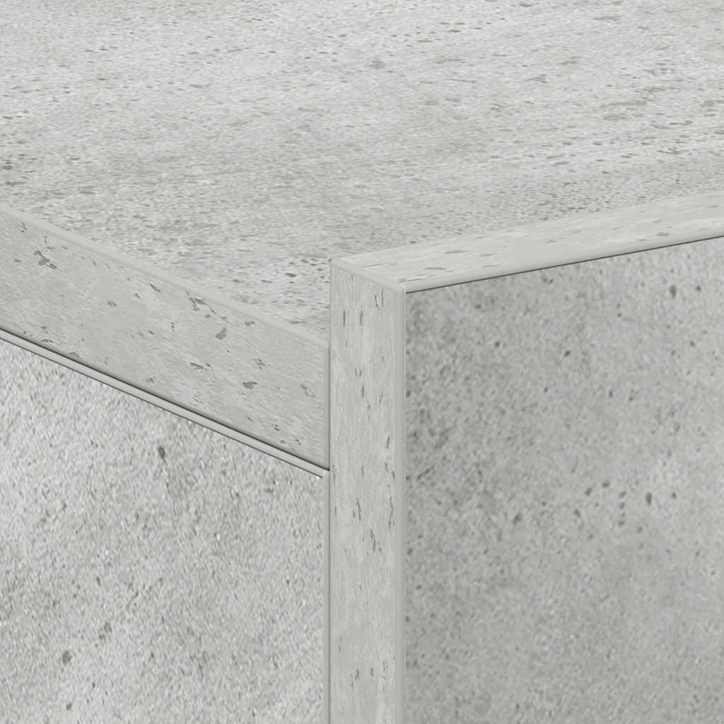 Comodino Pensile Grigio Cemento 40x30x15cm in Legno Multistrato - homemem39