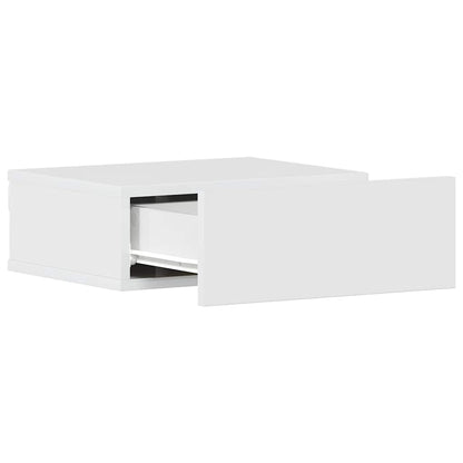 Comodini Pensili 2pz Bianco Lucido 40x30x15cm Legno Multistrato - homemem39