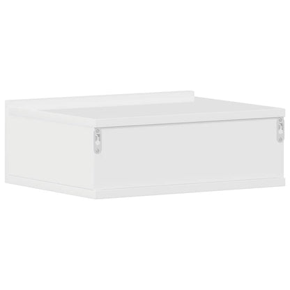 Comodini Pensili 2pz Bianco Lucido 40x30x15cm Legno Multistrato - homemem39