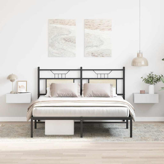 Comodini Pensili 2pz Bianco Lucido 40x30x15cm Legno Multistrato - homemem39