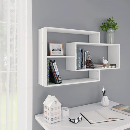 Mensole a Muro Bianche 104x20x58,5 cm in Legno Multistrato | homemem39