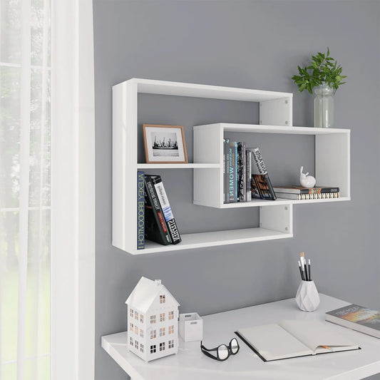 Mensole a Muro Bianche 104x20x58,5 cm in Legno Multistrato | homemem39