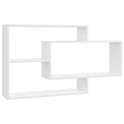 Mensole a Muro Bianco Lucido 104x20x58,5cm in Legno Multistrato | homemem39