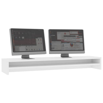 Supporto per Monitor Bianco 100x24x13 cm in Legno Multistrato - homemem39