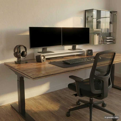 Supporto per Monitor Bianco 100x24x13 cm in Legno Multistrato