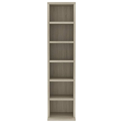 Mobile Porta CD Rovere Sonoma 21x20x88 cm in Legno Multistrato