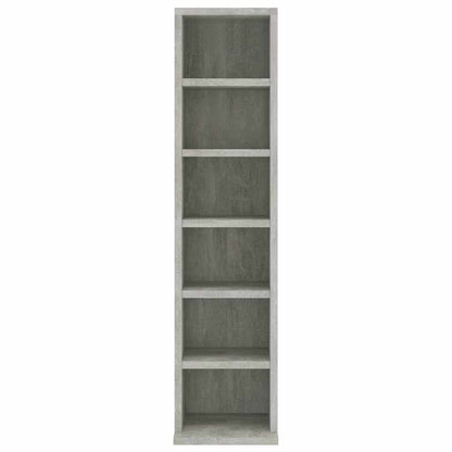 Mobile Porta CD Grigio Cemento 21x20x88 cm in Legno Multistrato
