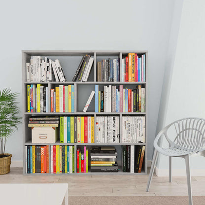 Libreria/Divisorio Grigio Cemento 110x24x110 cm in Multistrato