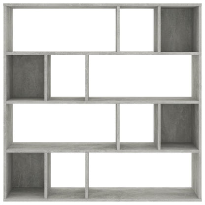 Libreria/Divisorio Grigio Cemento 110x24x110 cm in Multistrato
