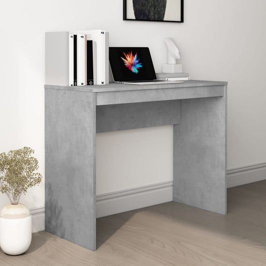 Scrivania Grigio Cemento 90x40x72 cm in Legno Multistrato - homemem39