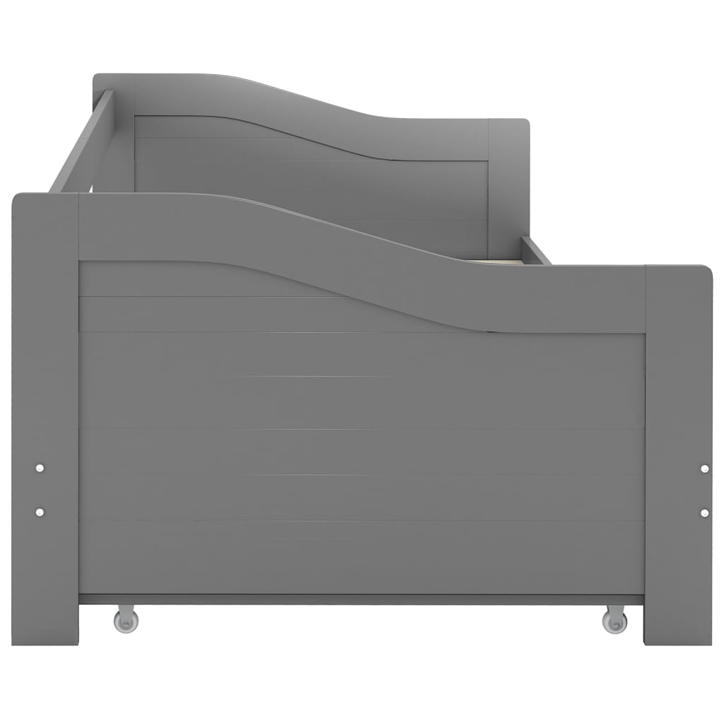 Dormeuse Estraibile senza Materasso Grigia 90x200 cm | homemem39