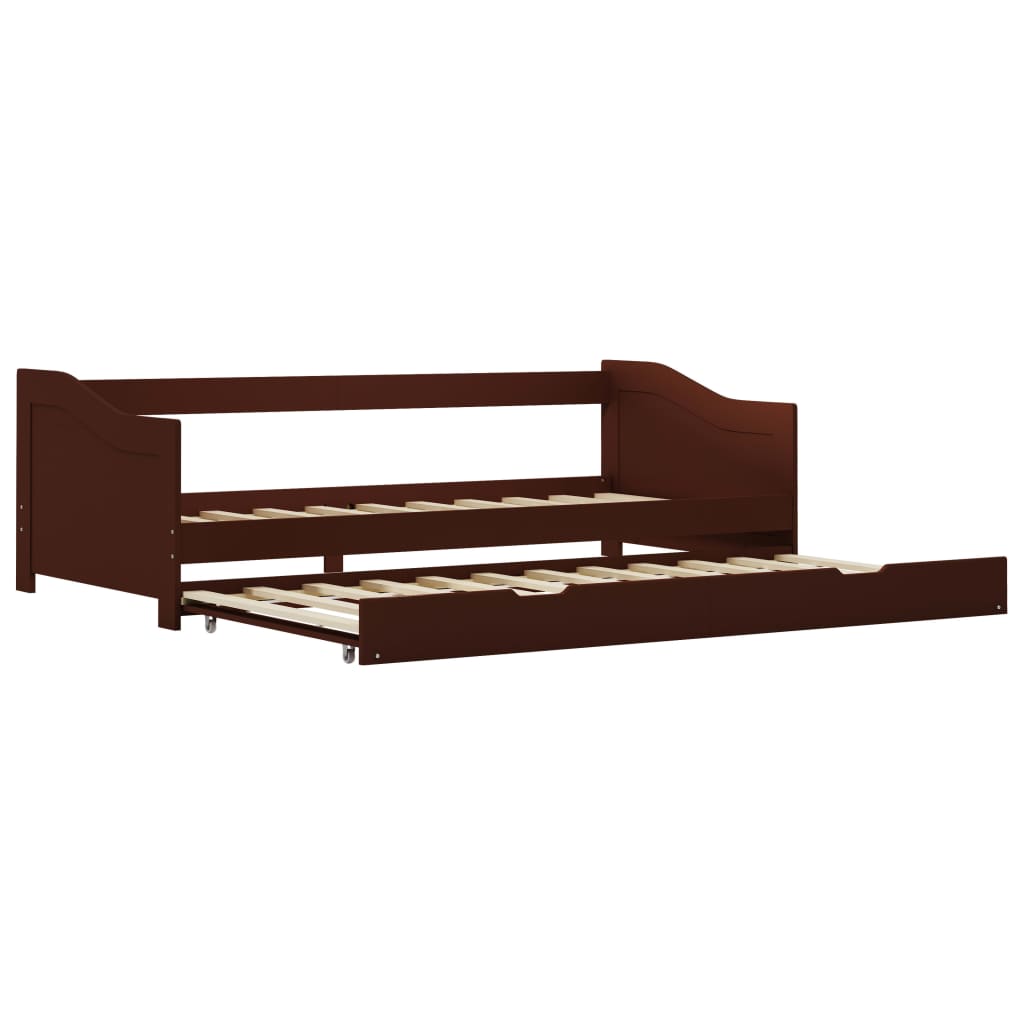 Dormeuse Estraibile senza Materasso Marrone Scuro 90x200 cm | homemem39