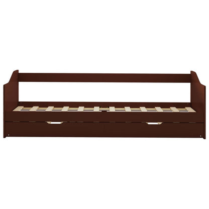 Dormeuse Estraibile senza Materasso Marrone Scuro 90x200 cm | homemem39