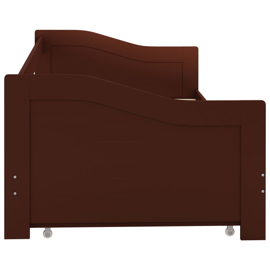 Dormeuse Estraibile senza Materasso Marrone Scuro 90x200 cm | homemem39