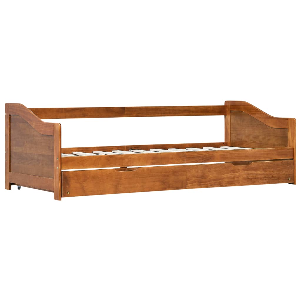 Dormeuse Estraibile senza Materasso Marrone Ambrato 90x200 cm | homemem39