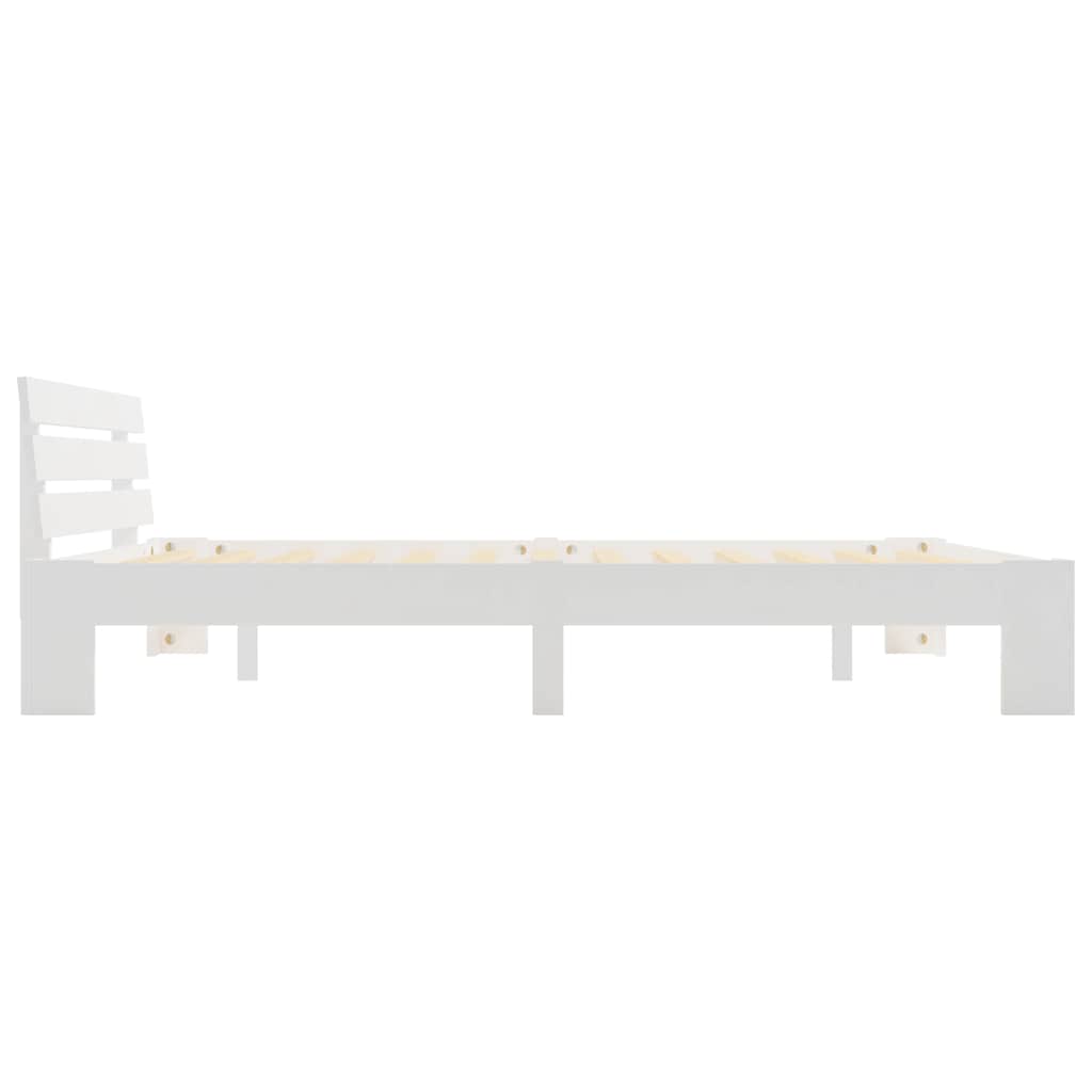 Giroletto senza Materasso Bianco 160x200 cm Legno Massello Pino