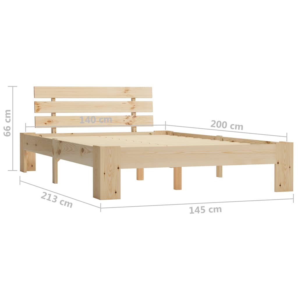 Giroletto senza Materasso 140x200 cm in Legno Massello di Pino